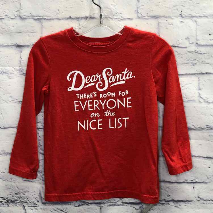 Cat & Jack Red Size 5 Girls Long Sleeve Shirt