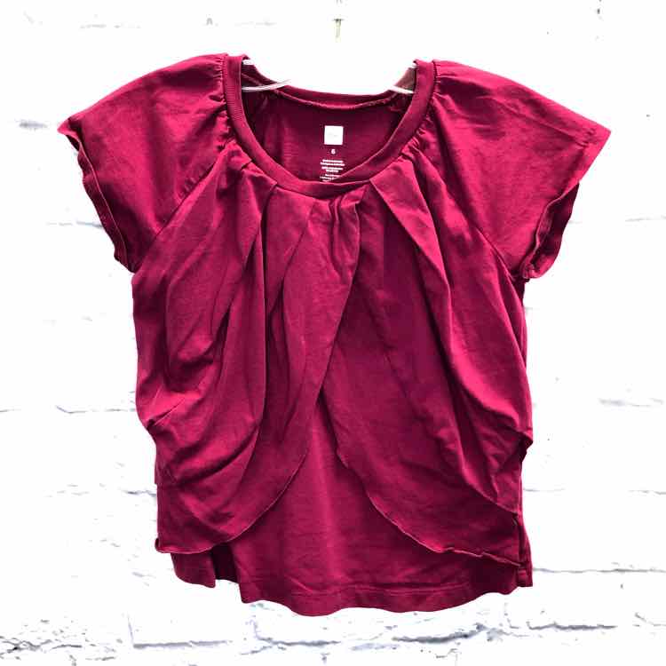 Tea Pink Size 6 Girls Short Sleeve Shirt