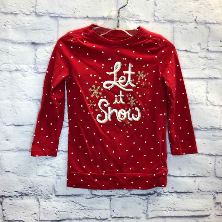 Jumping Beans Red Size 3T Girls Long Sleeve Shirt