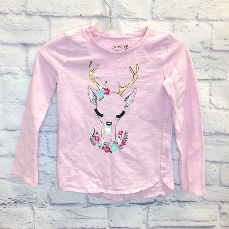 Jumping Beans Pink Size 5 Girls Long Sleeve Shirt