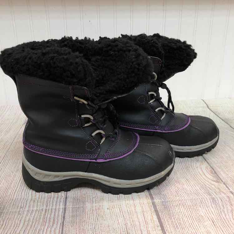 Bearpaw Black Size 1 Girls Snow Boots