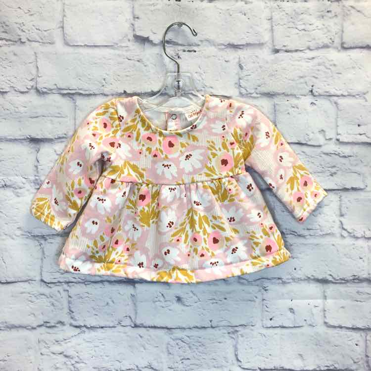 Cat & Jack Floral Size 0-3 Months Girls Long Sleeve Shirt