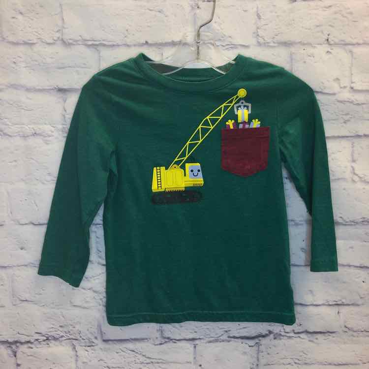 Cat & Jack Green Size 4T Boys Long Sleeve Shirt