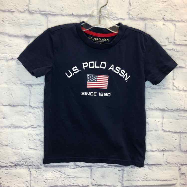 US Polo Assn Navy Size 4T Boys Short Sleeve Shirt