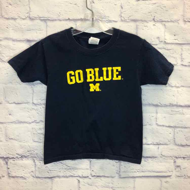 Michigan Navy Size 5 Boys Short Sleeve Shirt