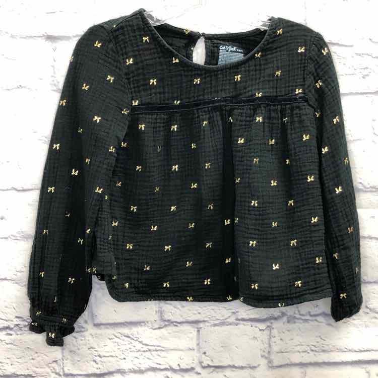 Cat & Jack Black Size 6 Girls Long Sleeve Shirt