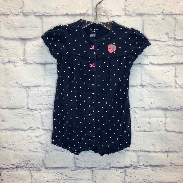 Carters Navy Size 12 Months Girls Romper