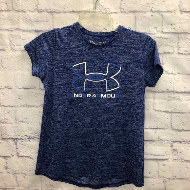 Under Armour Blue Size 14 Girls Short Sleeve Shirt