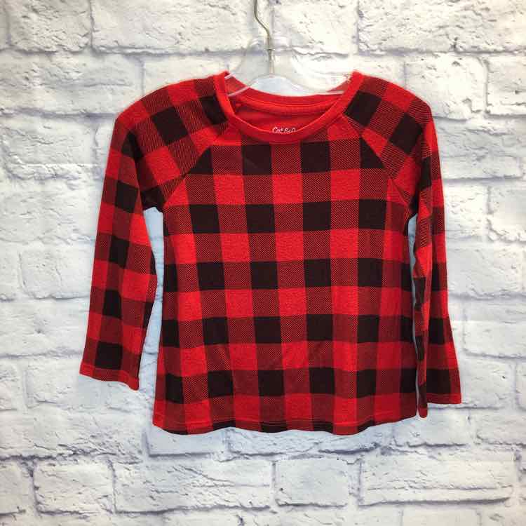 Cat & Jack Red & Black Size 4T Girls Long Sleeve Shirt