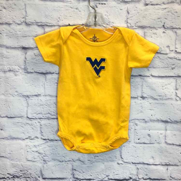 West Virginia Yellow Size 3-6 Months Boys Bodysuit