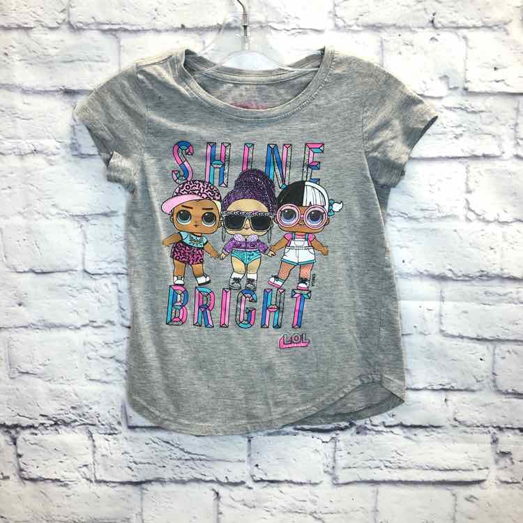 LOL Gray Size 6 Girls Short Sleeve Shirt