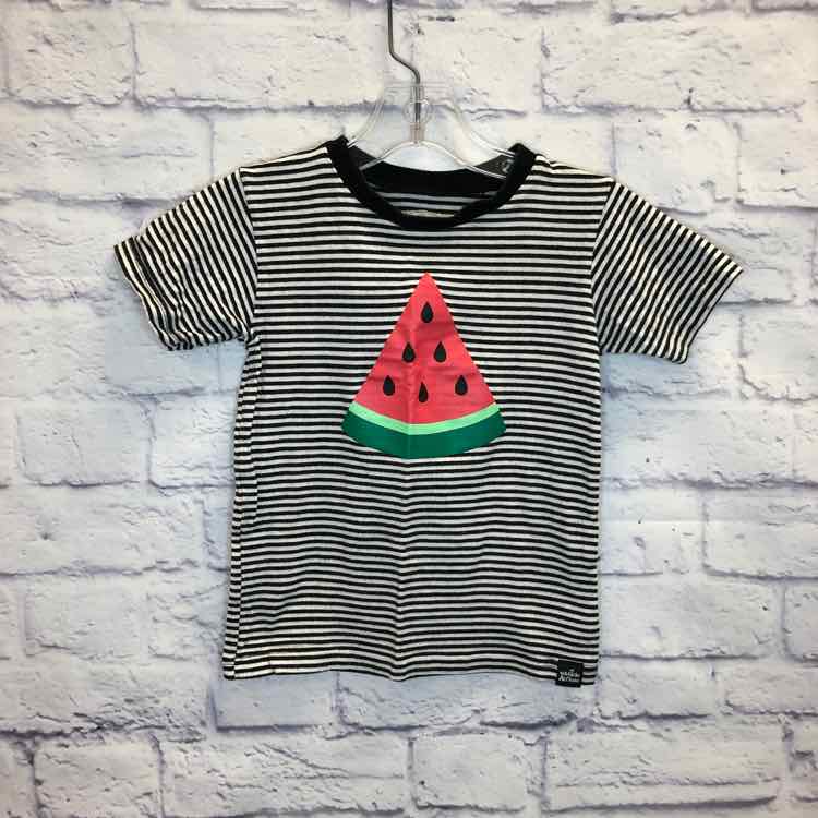 Whistle & Flute Stripe Size 5 Girls Short Sleeve Shirt