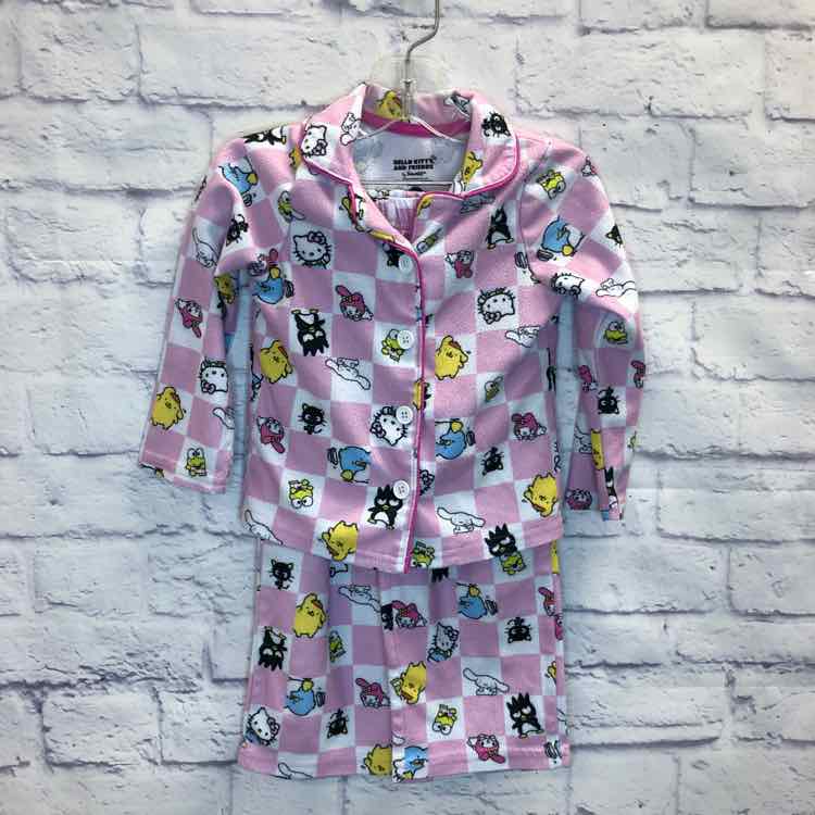 Hello Kitty Pink Size 3T Flannel Girls Pajamas