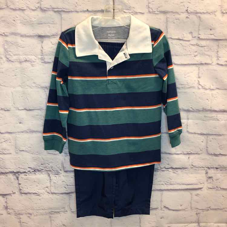Carters Stripe Size 3T Boys 2 Piece Outfit