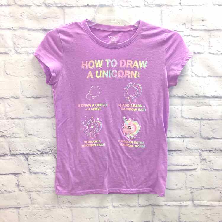 Childrens Place Purple Size 14 Girls Short Sleeve Shirt