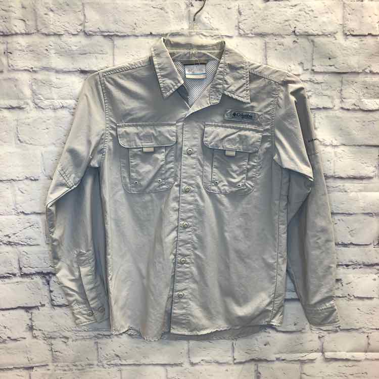 Columbia PFG Gray Size 10 Boy Button Down Shirt