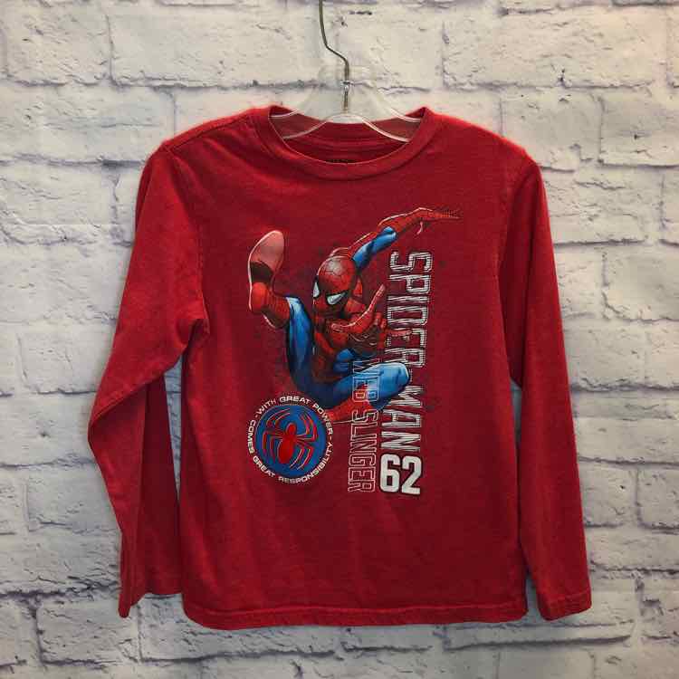 Spiderman Red Size 8 Boys Long Sleeve Shirt