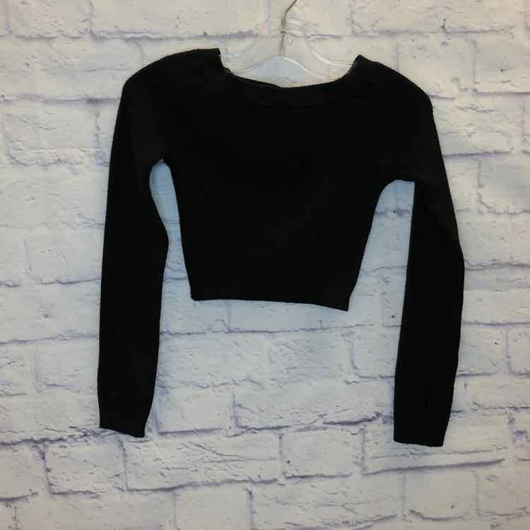 Black Size 6 Girls Long Sleeve Shirt