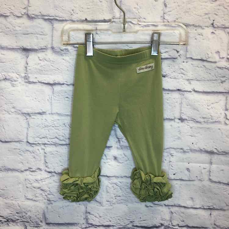 Sew Sassy Green Size 6 Months Girls Leggings