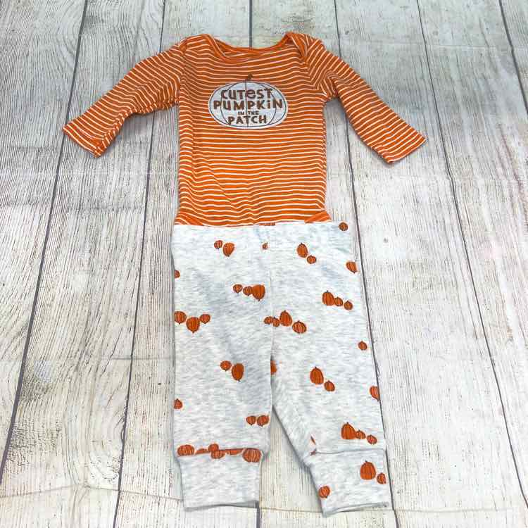Just One You Orange Size 3 Months Boys 2 Piece Outfit