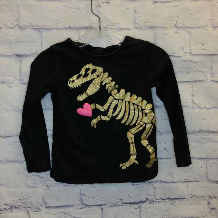 Carters Black Size 4T Girls Long Sleeve Shirt