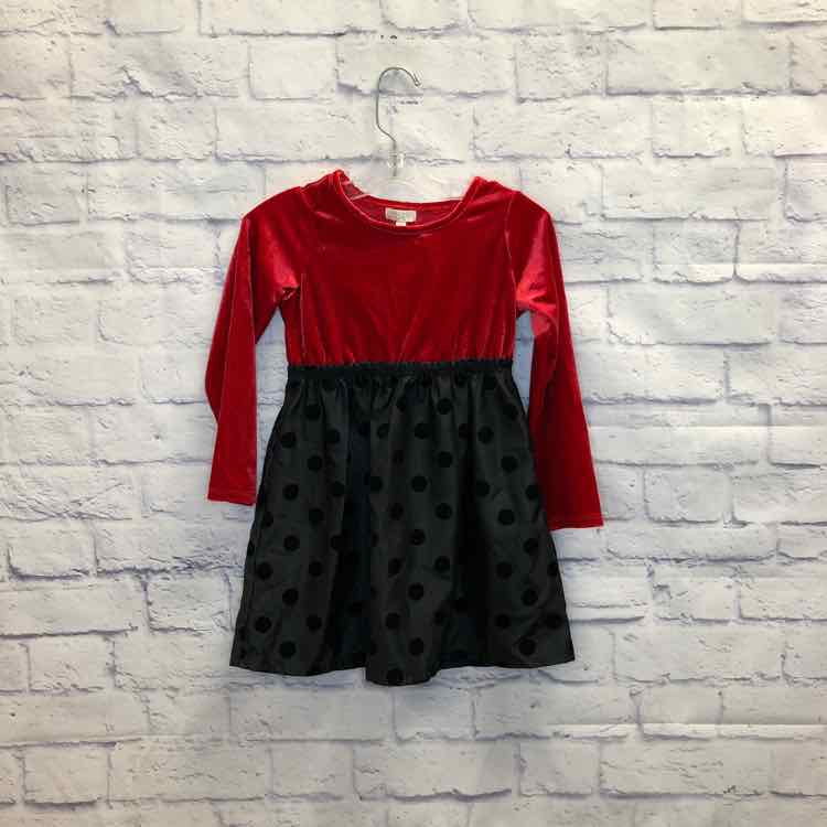 77 Kids Red & Black Size 5 Girls Dress