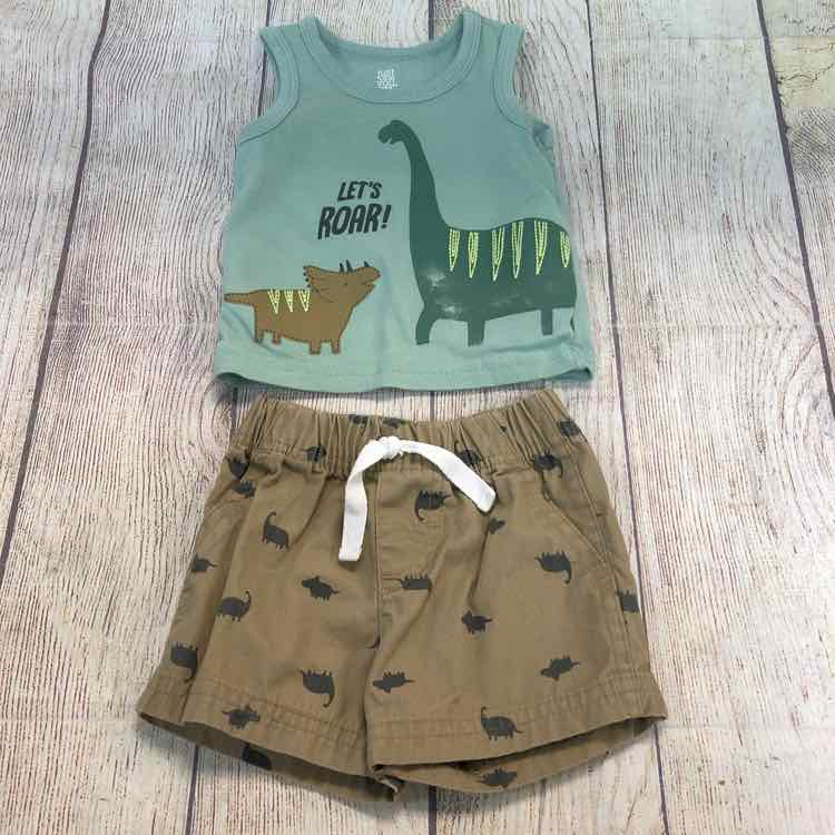 Just One You Green Size 3 Months Boys 2 Piece Outfit