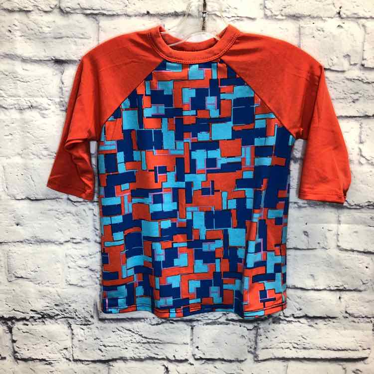 LulaRoe Orange Size 4T Girls 3/4 Sleeve Shirt
