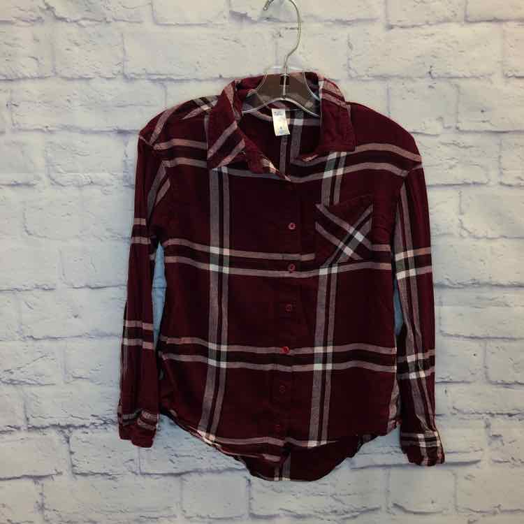 Justice Maroon Size 8 Girl Polo or Button Down