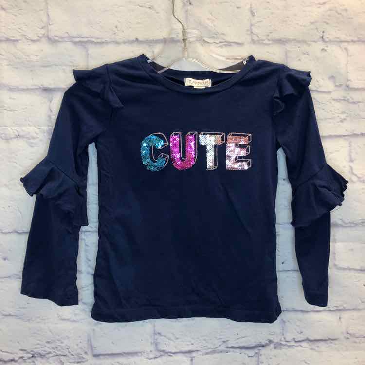 Flapdoodles Navy Size 4T Girls Long Sleeve Shirt