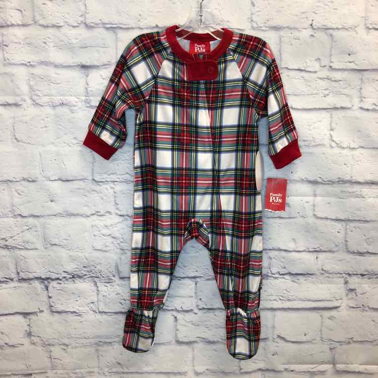Family PJs Plaid Size 6-9 Months Boys Sleeper