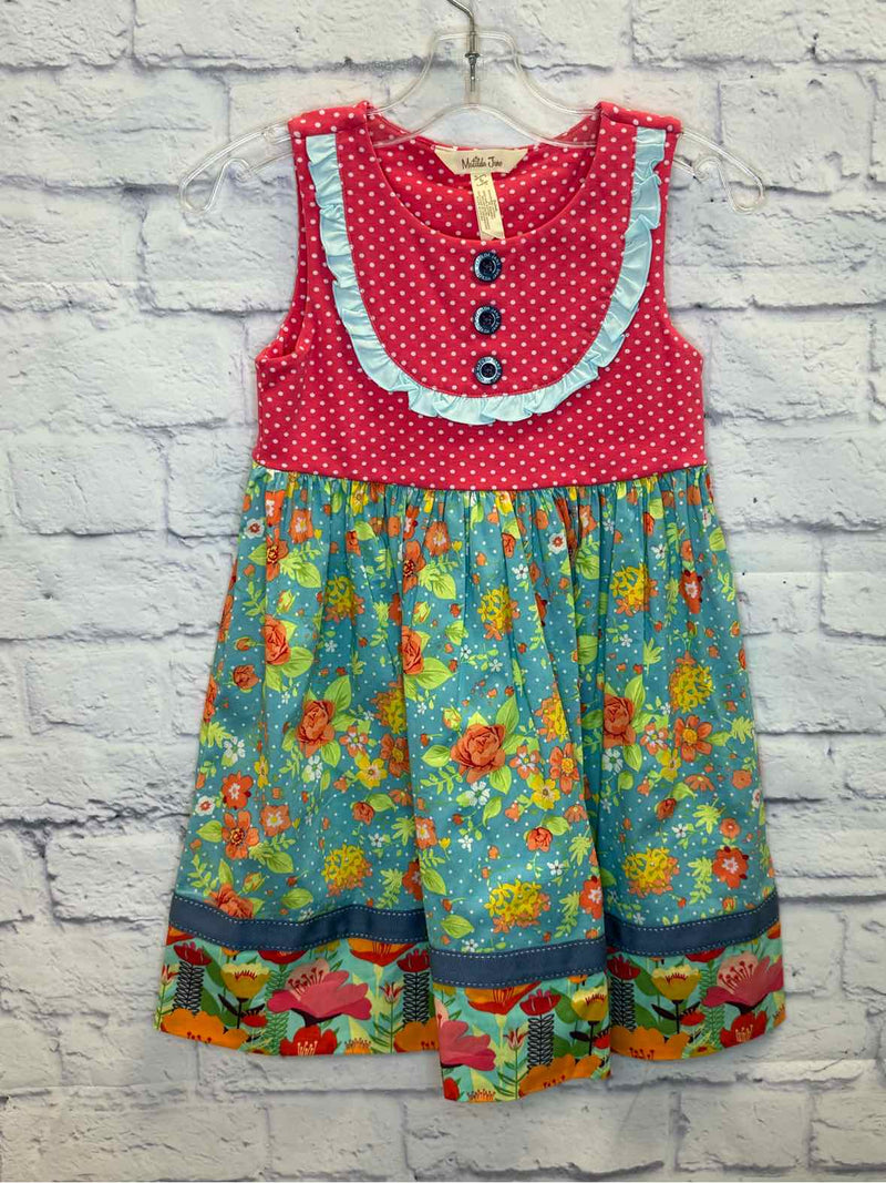 Matilda Jane Floral Size 6 Camp MJC Green Garden Dress