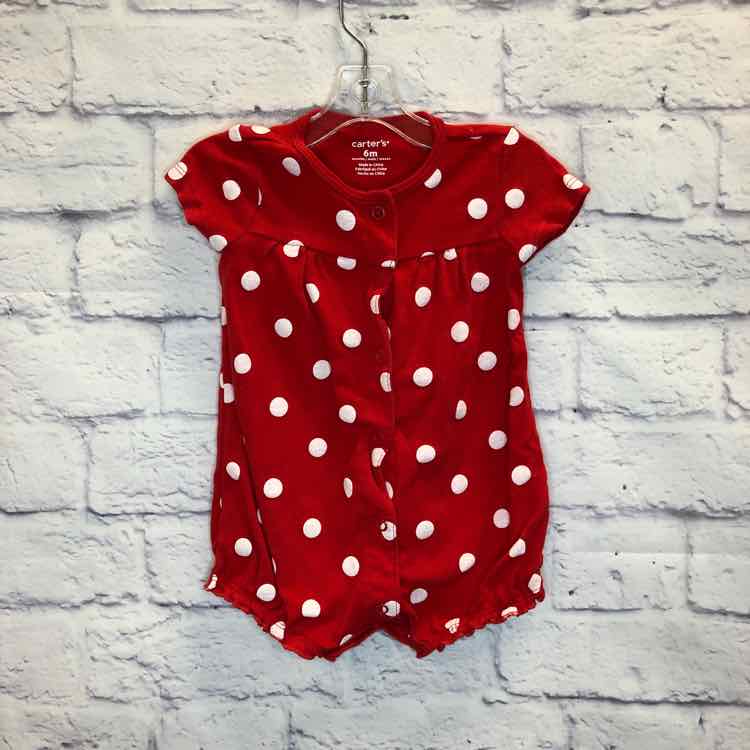 Carters Red Size 6 Months Girls Romper