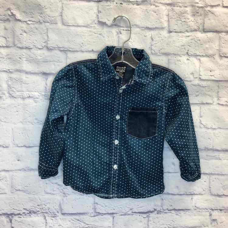Quad Seven Blue Size 4T Boy Polo or Button Down