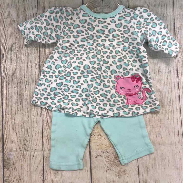 Bon Bebe Aqua Size 0-3 Months Girls 2 Piece Outfit