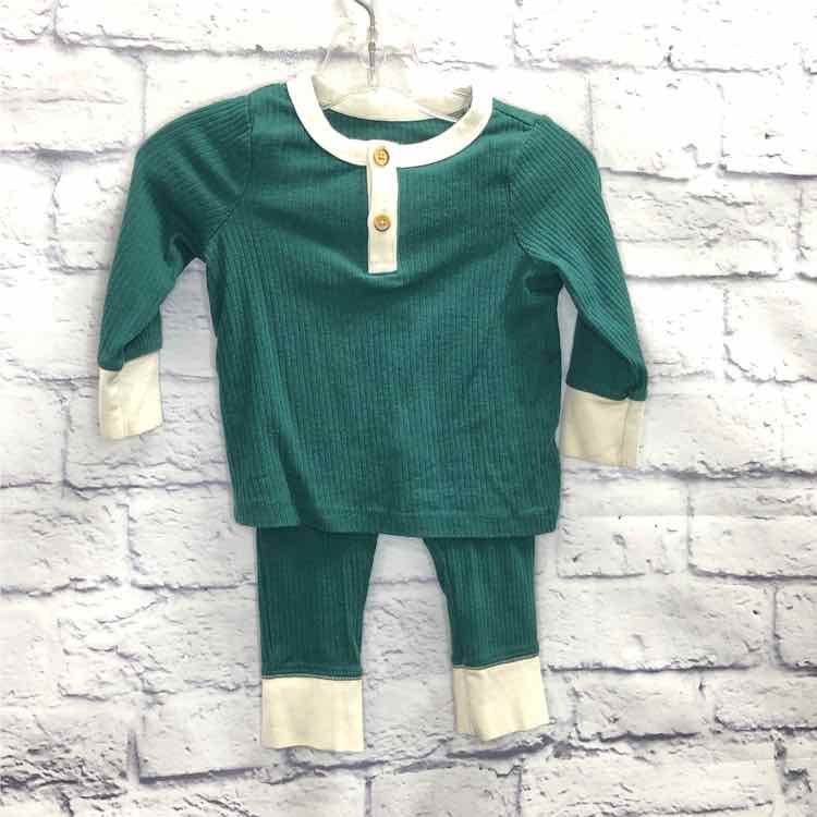 Cat & Jack Green Size 6-9 Months Boys 2 Piece Outfit