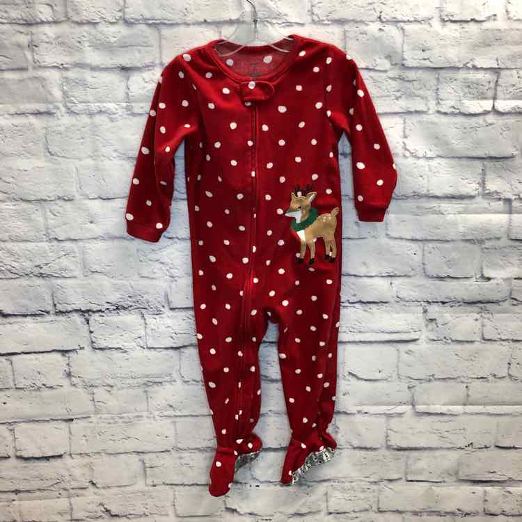 Carters Red Size 2T Fleece Girls Sleeper