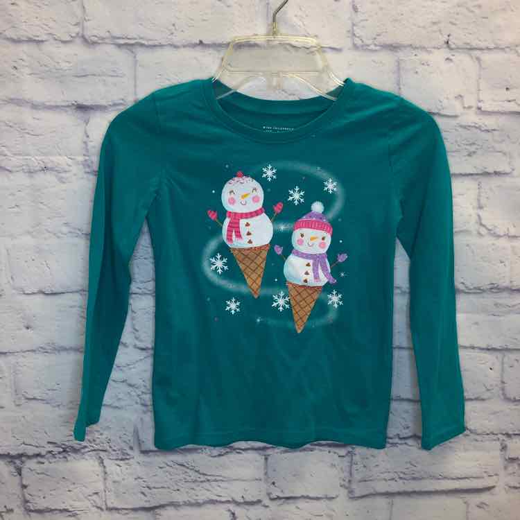 Childrens Place Green Size 5 Girls Long Sleeve Shirt