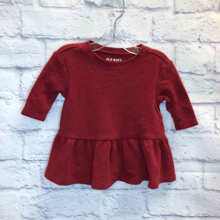 Old Navy Red Size 0-3 Months Girls Long Sleeve Shirt