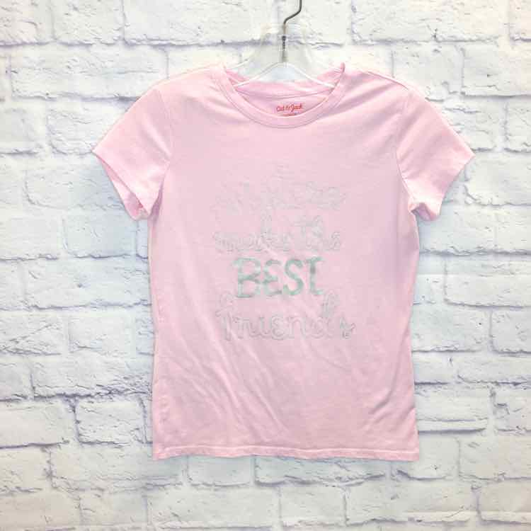 Cat & Jack Pink Size 10 Girls Short Sleeve Shirt