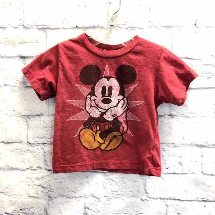 Disney Red Size 18 Months Boys Short Sleeve Shirt