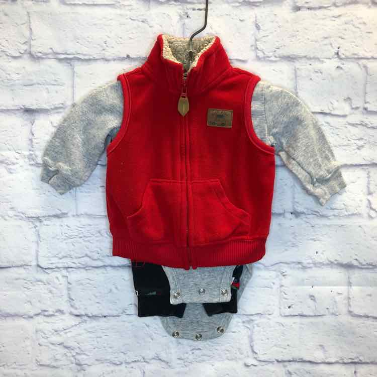 Carters Red Size 3 Months Boys 3 Piece Outfit