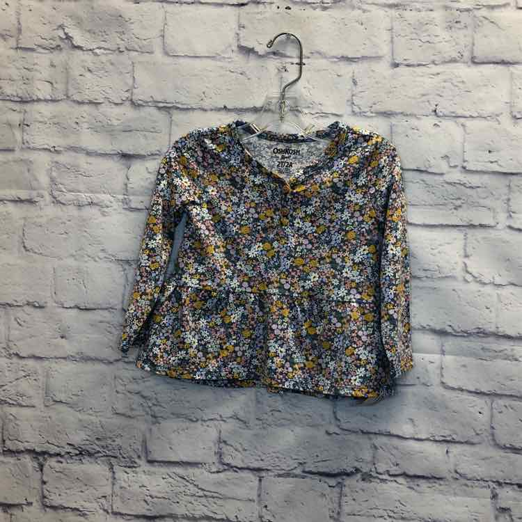 Oshkosh Floral Size 2T Girls Long Sleeve Shirt
