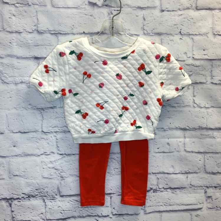 Carters Red Size 2T Girls 2 Piece Outfit