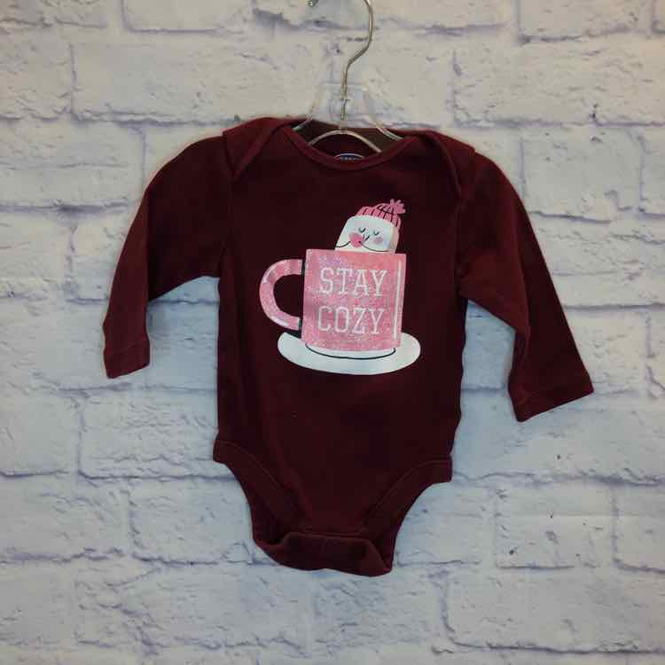 Old Navy Maroon Size 3-6 Months Girls Bodysuit