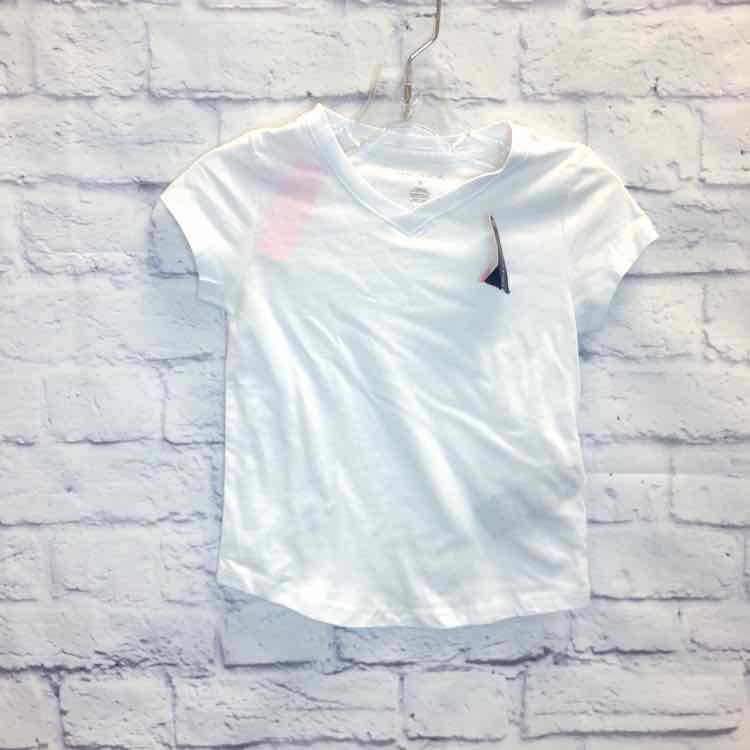 Nautica White Size 5 Girls Short Sleeve Shirt
