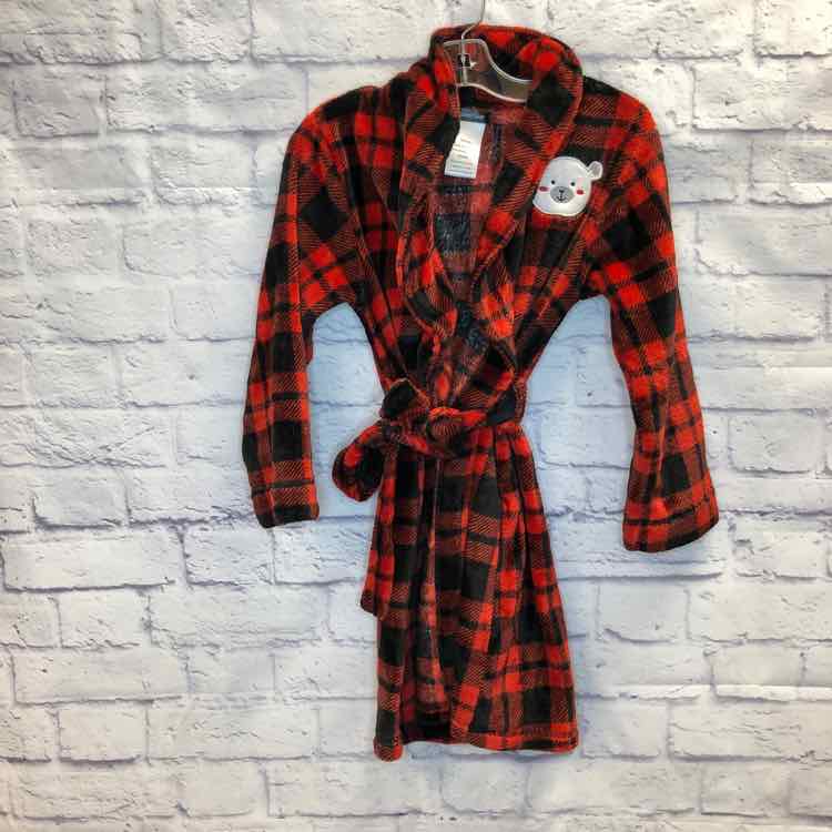 Cuddl Duds Red & Black Size 4T Boys Bathrobe
