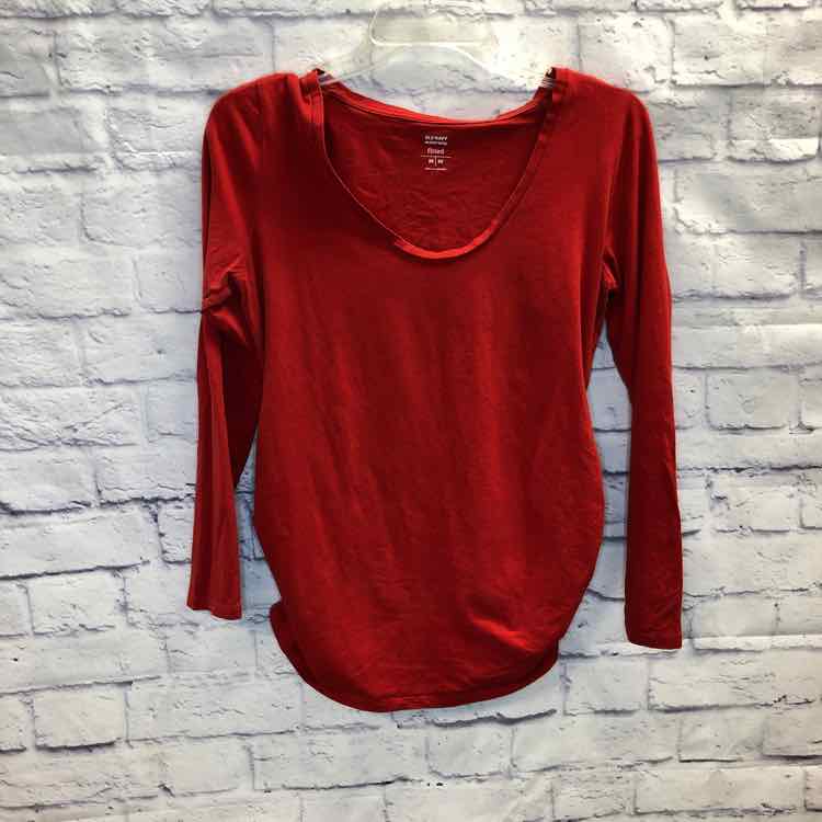 Old Navy Red Size M Maternity Long Slv Top