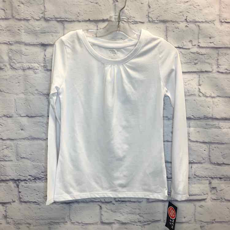 French Toast White Size 7 Girls Long Sleeve Shirt