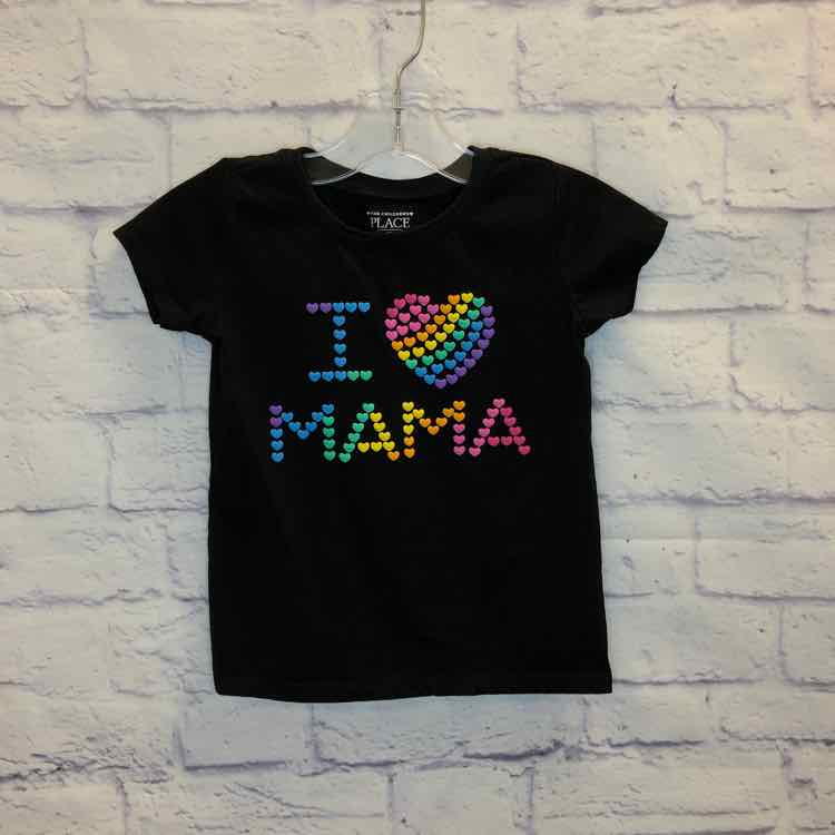 Childrens Place Black Size 5 Girls Short Sleeve Shirt